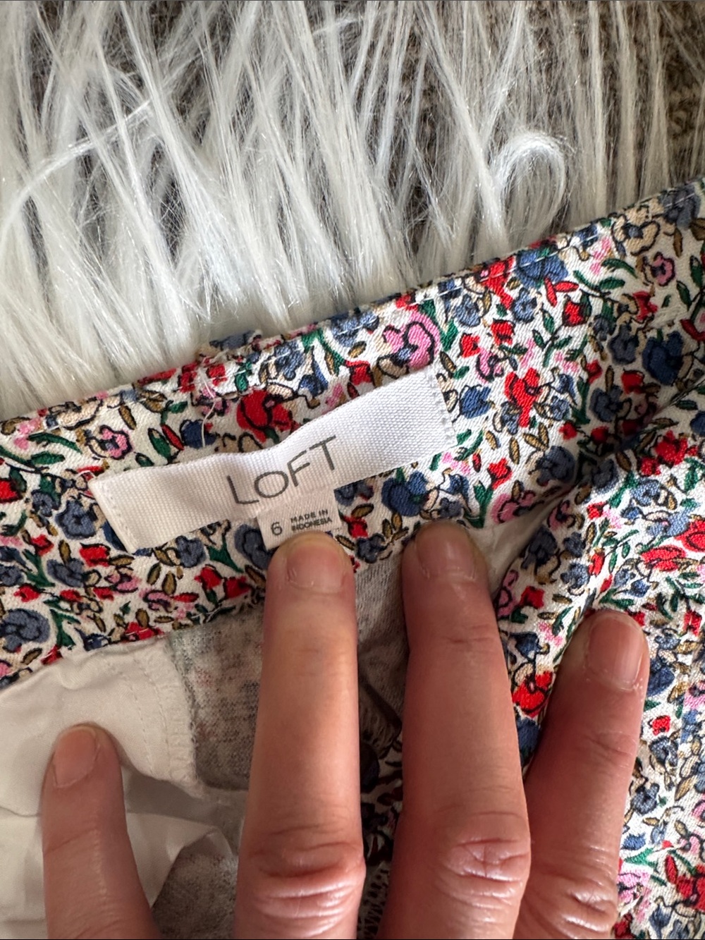 LOFT White Floral the Riviera slim Pants - Picture 5 of 6